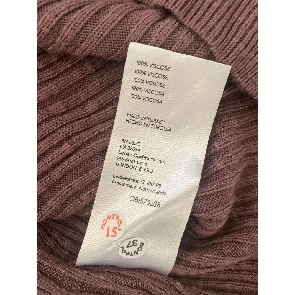 Free People Date Night Ribbed Sweater Dress Small Button Front Midi Mauve